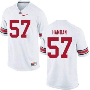 NCAA Ohio State Buckeyes Men's #57 Zaid Hamdan White Nike Football College Jersey XVF3745VJ